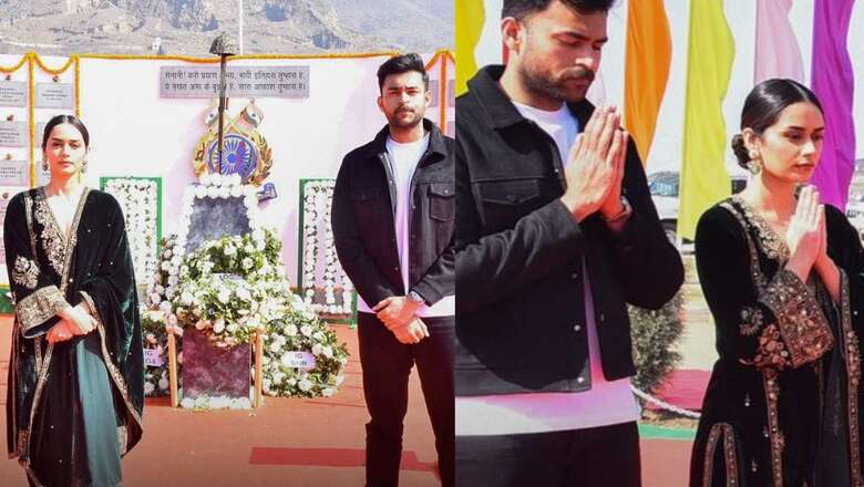 Operation Valentine Stars Varun Tej, Manushi Chhillar Pay Their Respects At The Pulwama Memorial; Pics