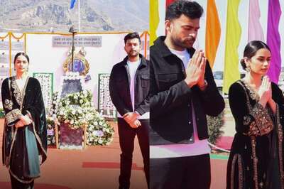 Operation Valentine Stars Varun Tej, Manushi Chhillar Pay Their Respects At The Pulwama Memorial; Pics
