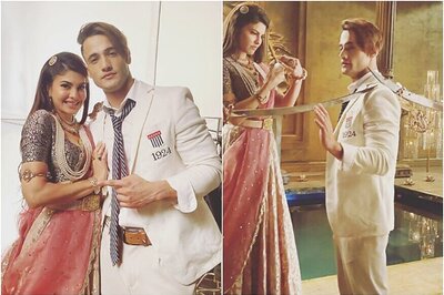 Asim Riaz and Jacqueline Fernandez Make a Handsome Pair Shooting for Holi Song, See Pics