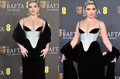 Florence Pugh Shines Brighter Than A Diamond In Silver Corset Gown At BAFTAs 2024