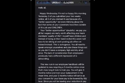 Boss's 'Tone-deaf' Email After Three Employees Resign Ignites Toxic Workplace Debate