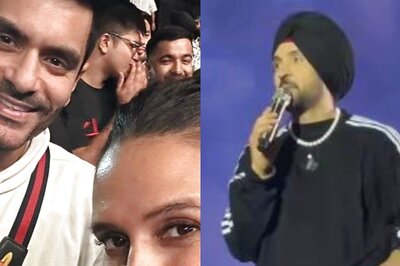 Diljit Dosanjh, Angad Bedi and Neha Dhupia Share Special Moment at His Mumbai Concert; Watch Video