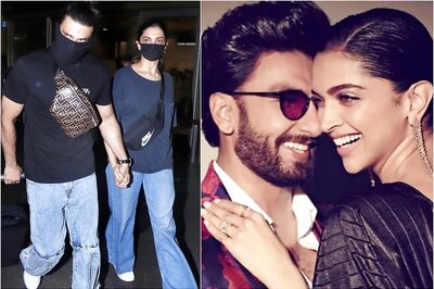 Twinning in Similar Outfits, Deepika Padukone, Ranveer Singh Papped at Airport