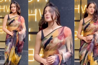 Sara Ali Khan Raises The Ethnic Fashion Game In This Abstract Print Saree; See Pictures